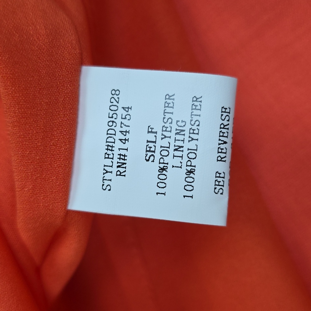 Davi & Dani Orange V Neck Mini-Dress NWT - Picture 13 of 14